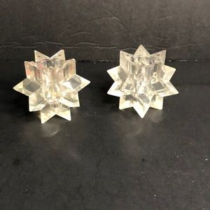 ❤️4/$10  set of 2 Antique Candle Holders - plastic